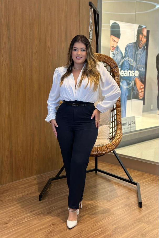 Calça Zara Preta Pantacourt em Alfaiataria com Cin... - LUCIOLA MAGNO