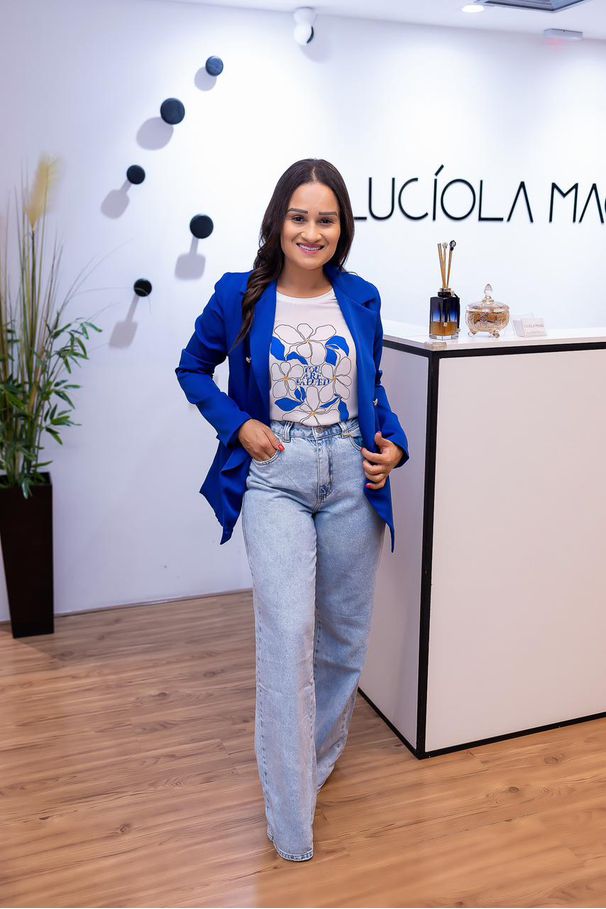 Max Blazer Clara em Crepe Alfaiataria Azul Royal |... - LUCIOLA MAGNO