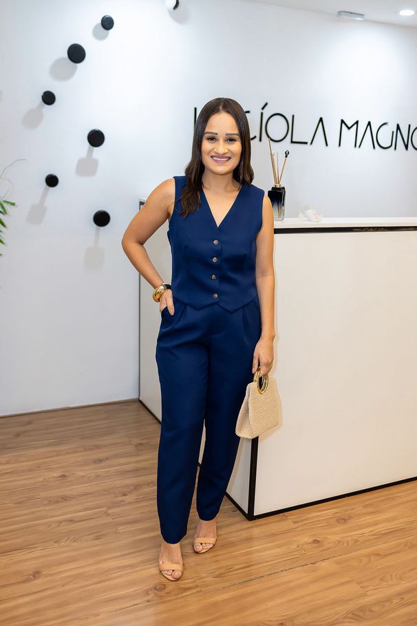 Calça Elisa Azul Marinho em Alfaiataria| Sofistica... - LUCIOLA MAGNO