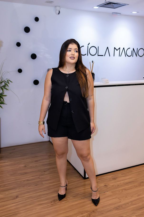 Conjunto Joana Alfaiataria Preto | Max Colete com ... - LUCIOLA MAGNO