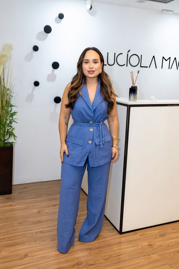 Conjunto Marina Azul com Colete Alongado e Calça P... - LUCIOLA MAGNO