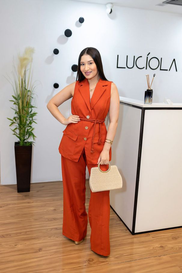 Conjunto Marina Terracota com Colete Alongado e Ca... - LUCIOLA MAGNO