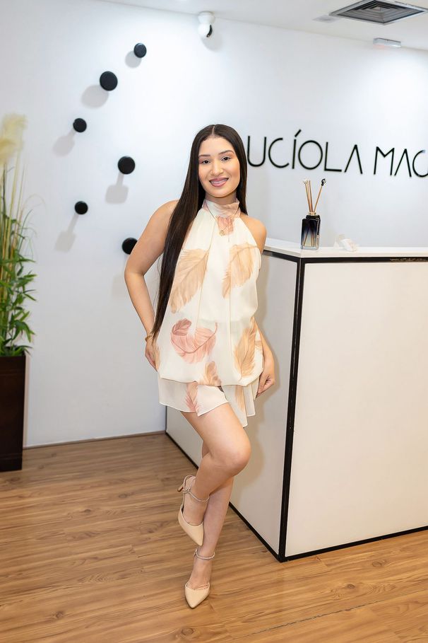 Macaquinho Vanessa em Chiffon Estampado |Estampa S... - LUCIOLA MAGNO