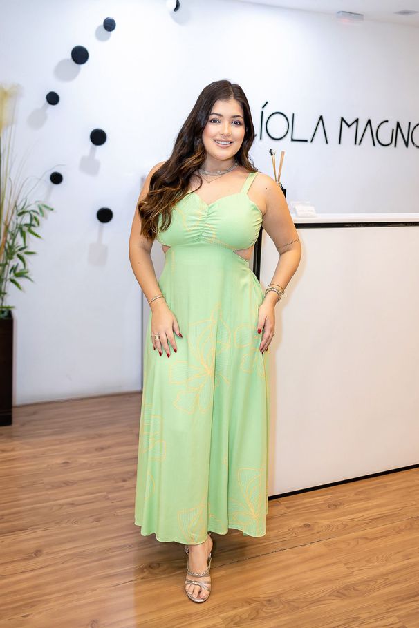 Vestido Hellen Longo Verde em Viscose | Leveza e E... - LUCIOLA MAGNO