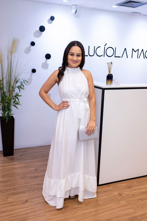 Vestido Longo Kendall em Tecido Viscolinho Branco ... - LUCIOLA MAGNO