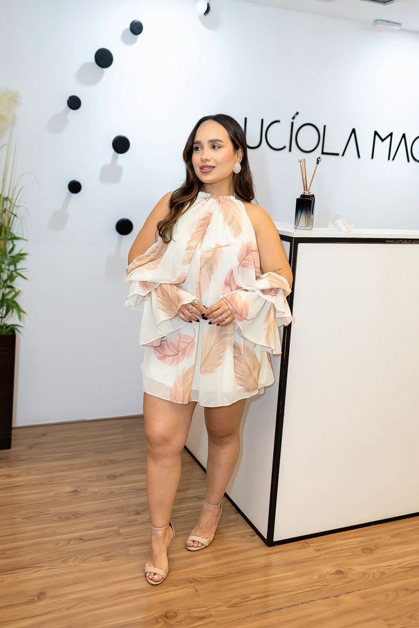 Vestido Lina Estampado | Chiffon E Manga Fluida – ... - LUCIOLA MAGNO