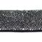 Tira de Strass Push 30mm - Pedra Hematite Grafite, Forro Preto