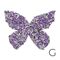 Aplique de Strass em formato de Borboleta G (6,5 x 5cm) - Purple