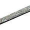 Tira de Strass Meia Cana Bee 10mm - Pedra Cristal, Forro Preto 