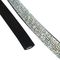 Tira de Strass Meia Cana Bee 10mm - Pedra Cristal, Forro Preto 