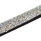 Tira de Strass Meia Cana Bee 16mm - Pedra Cristal, Forro Preto