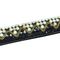 Tira de Strass Meia Cana Missone 12mm - Creme/Preto, Forro Preto