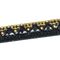 Tira de Strass Meia Cana Missone 12mm - Ouro/Preto, Forro Preto