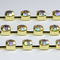 Corrente de Strass Ss16 / Pl32 - Pedra Aurora Boreal, Banho Dourado.