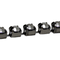 Corrente Ss16 / Pl32 - Pedra Hematite Grafite, Banho Grafite.