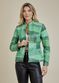Jaqueta De Couro Pelica Patchwork Feminina Bicolor Floresta
