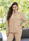 Jaqueta De Couro Pelica Patchwork Feminina Nude Bia