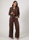 Jaqueta De Couro Feminina Chocolate Camille 