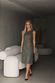 Vestido de Couro Feminino Verde Oliva Vitória