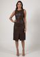 Vestido de Couro Feminino Marrom Vitória 