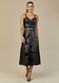 Saia De Couro Pelica Patchwork Feminina Bicolor Preto