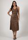 Cropped de Couro Feminino Vintage Caramelo Dayane 