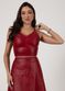 Cropped de Couro Feminino Vermelho Carmim Dayane 