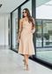 Vestido de Couro Feminino Nude Karen 