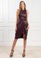 Vestido de Couro Feminino Vintage Vinho Eloise 