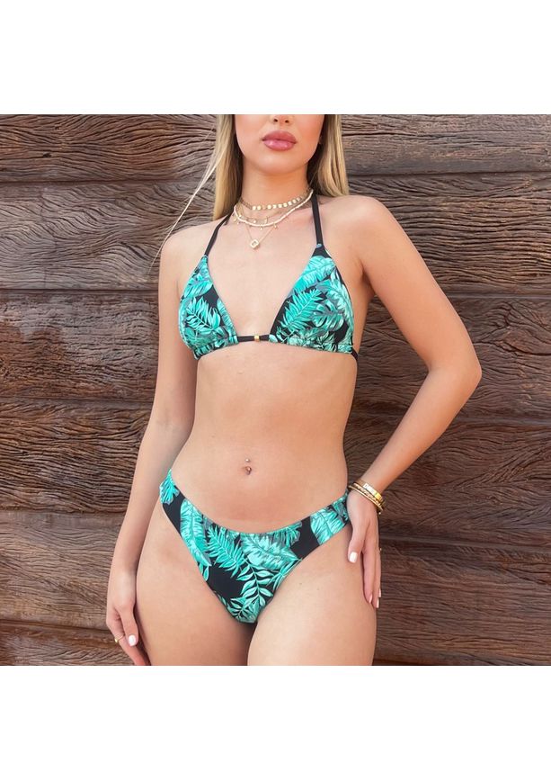 Conjunto Biquíni Flores Malaquita - 070601 - ELLA MODA PRAIA 