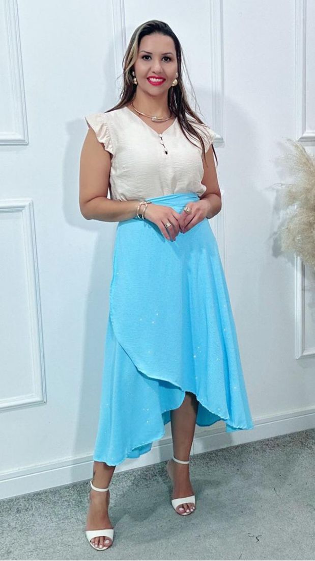 Saia envelope brilho glamour Ref:3413