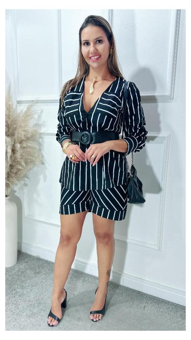 Conjunto Barbara listrado Ref:3521