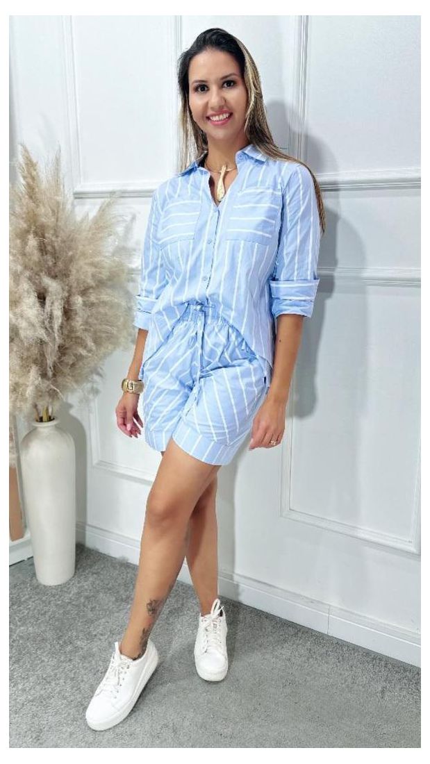Conjunto Barbara listrado Ref:3521