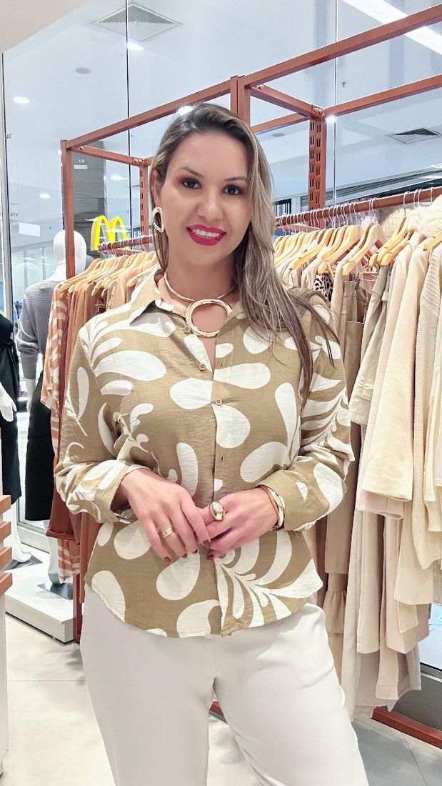 CAMISA ML SILVANA ABSTRAT REF:77286