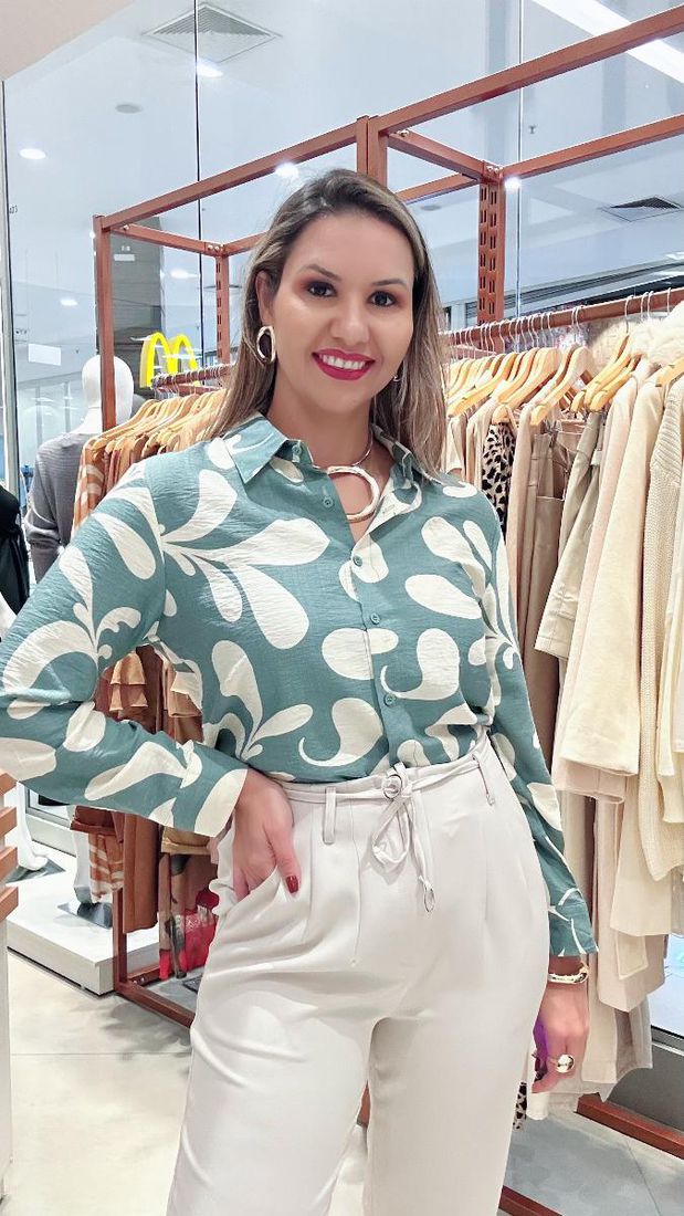 CAMISA ML SILVANA ABSTRAT REF:77286
