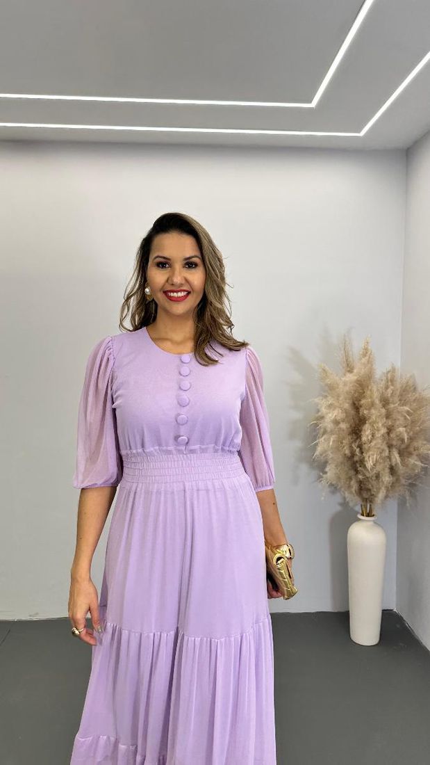 VESTIDO LONGO FEM NATALIA TULE REF 3776