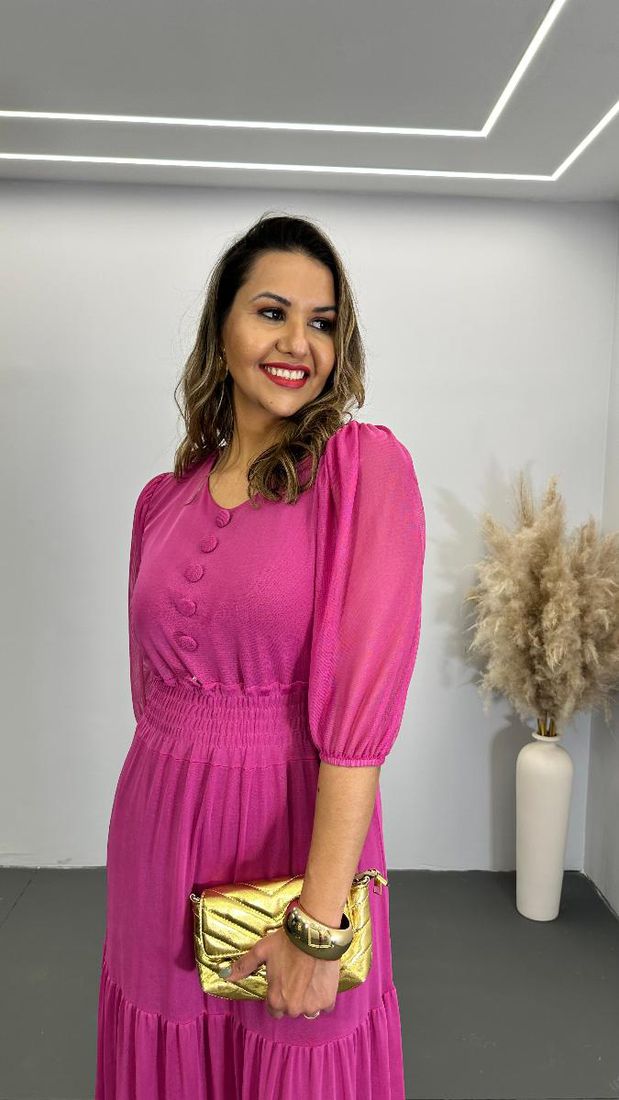 VESTIDO LONGO FEM NATALIA TULE REF 3776