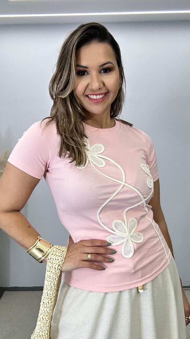 Blusa T-Shirt Flor Ref: 3790
