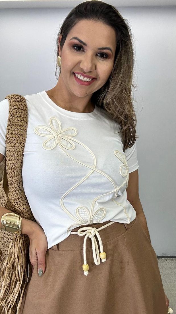 Blusa T-Shirt Flor Ref: 3790