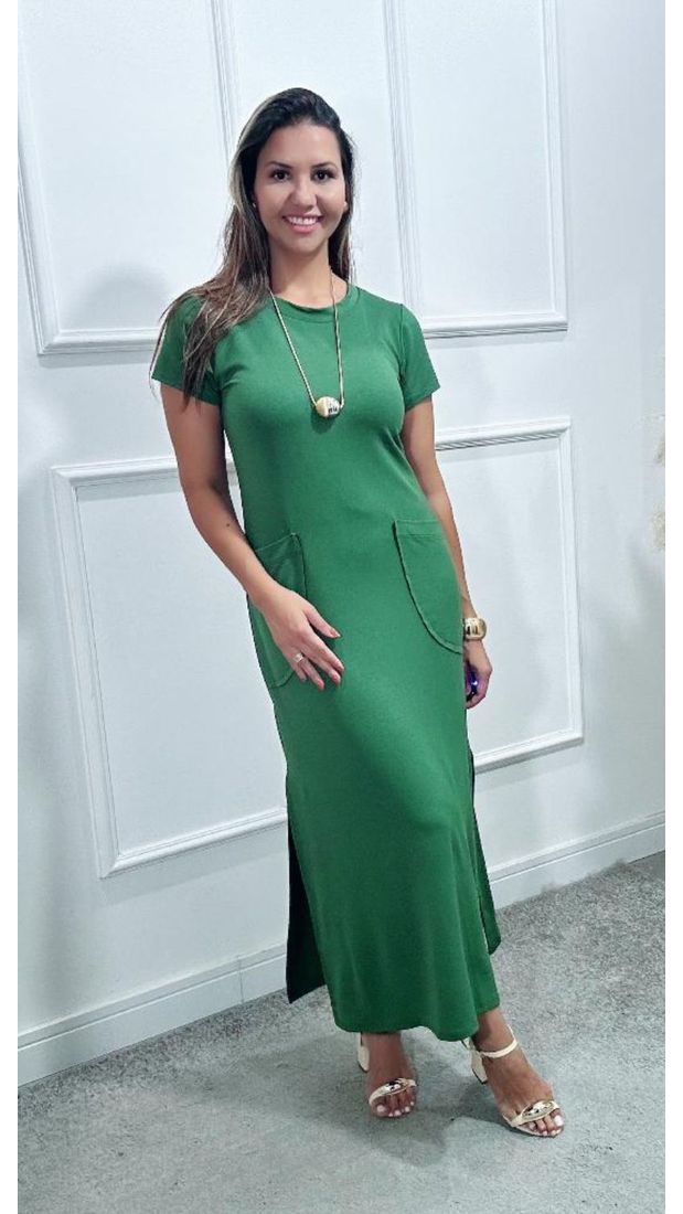 Vestido Longuete Ariede Verde