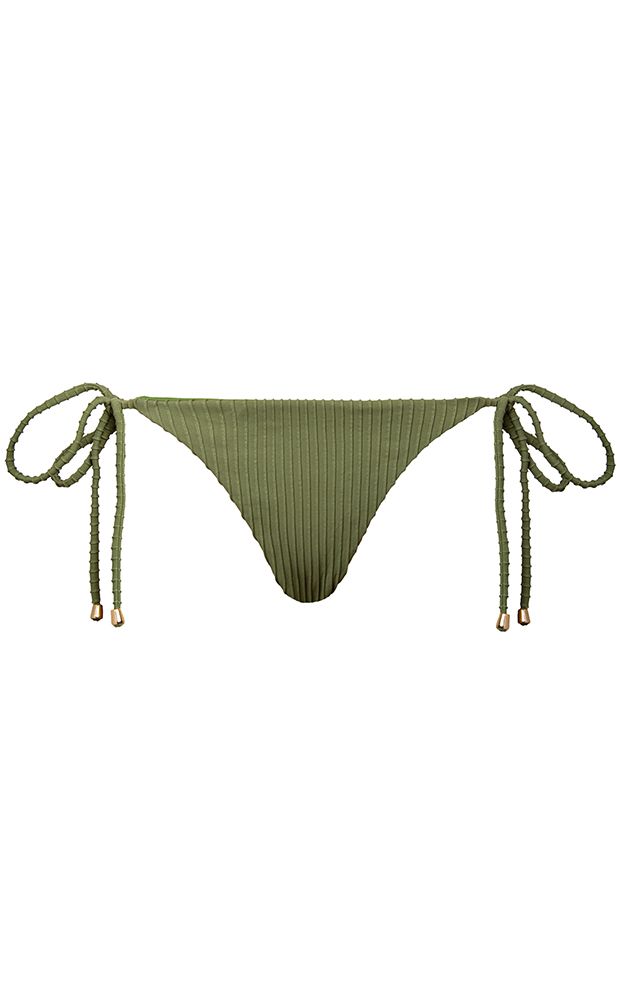 Calcinha Slim Rib Verde Forest - LEFAH