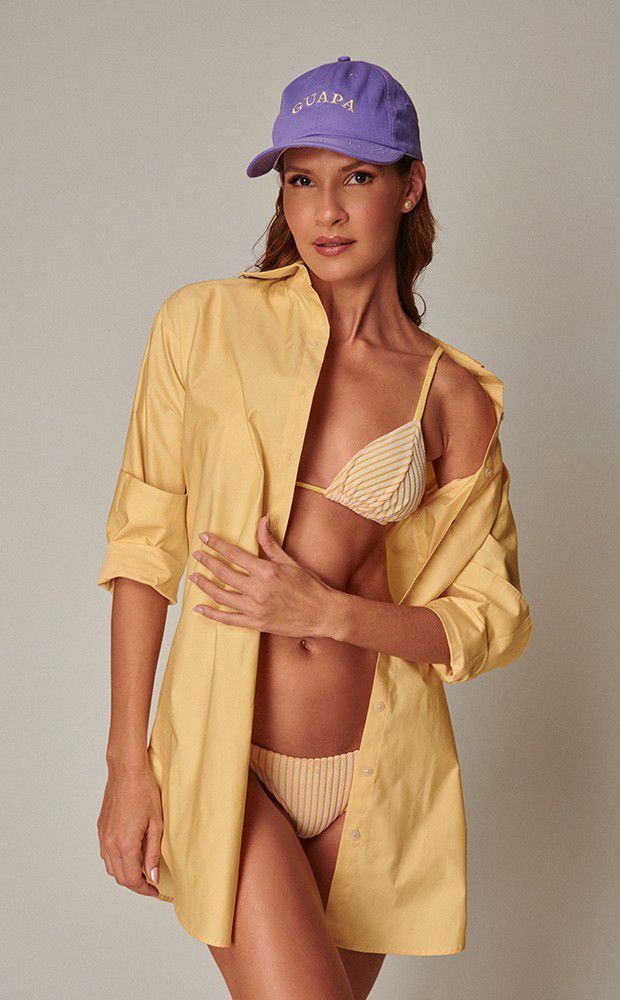 Chemise Tricoline Amarela - LEFAH