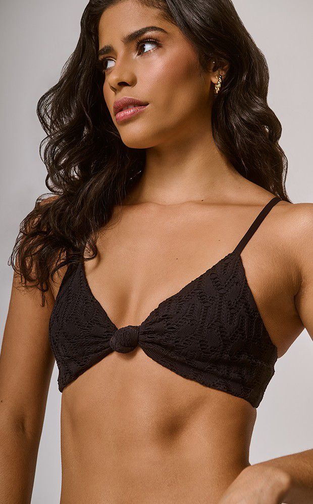 Top Camila Nó Bardot Preto - LEFAH
