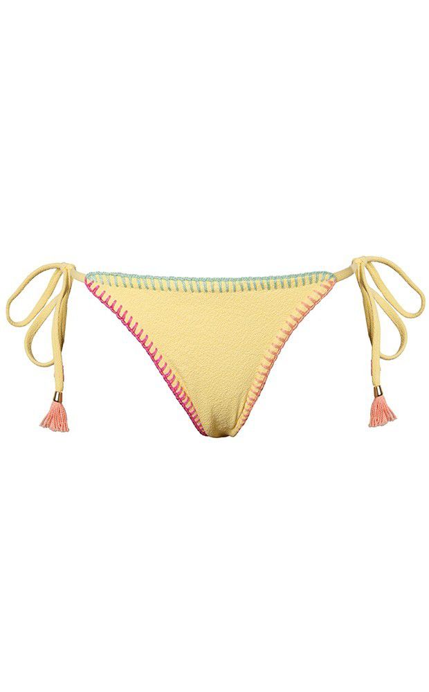 Calcinha Slim Crochê Amarelo - LEFAH
