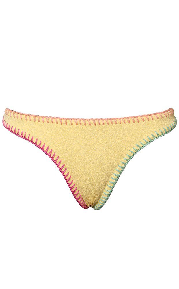 Calcinha Basic Crochê Amarelo - LEFAH