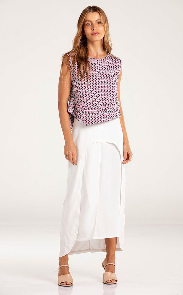 Saia Transpassada Pietra Off White - LEFAH