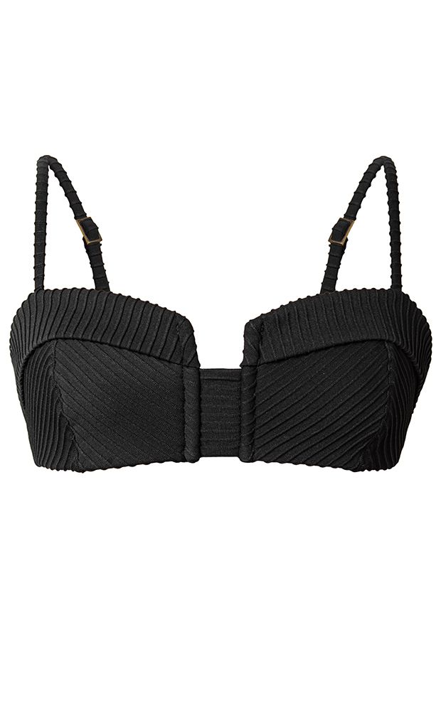 Top Corselet Rib Preto - LEFAH