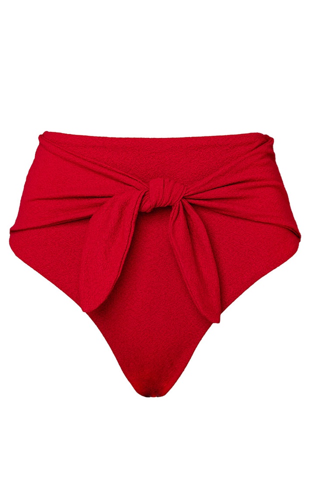 Vermelho Scarlet - Calcinha Hot Pants Laço - LEFAH