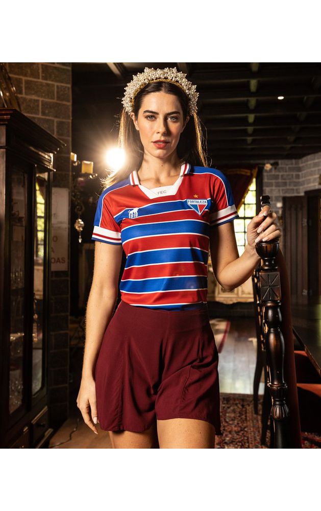 Camisa Tradição Feminina Jogador 2023 Fortaleza Tricolor Volt 