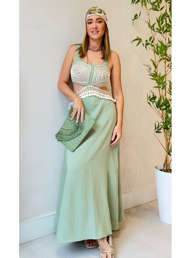 Vestido Longo Lorena- Verde